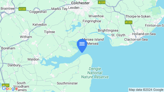 Map showing the location of Bradwell Waterside