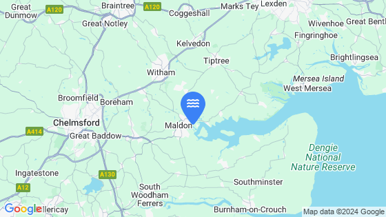 Map showing the location of Maldon