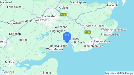 Map showing the location of Brightlingsea