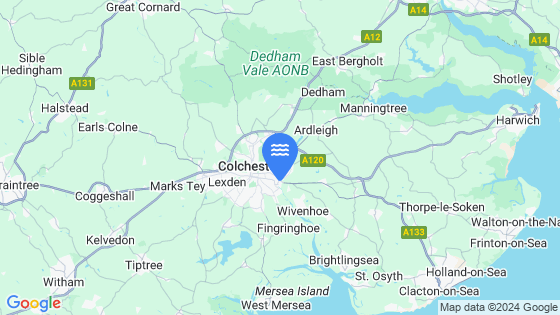 Map showing the location of Colchester