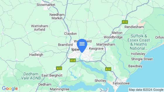 Map showing the location of Ipswich