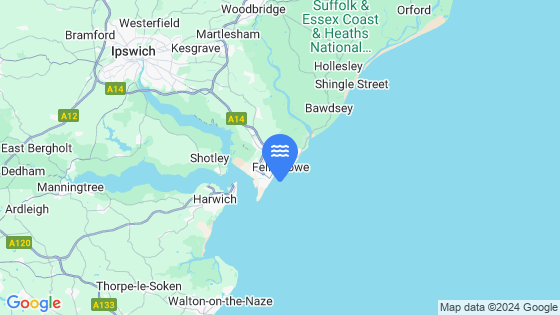 Map showing the location of FELIXSTOWE PIER