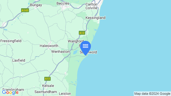 Map showing the location of Southwold