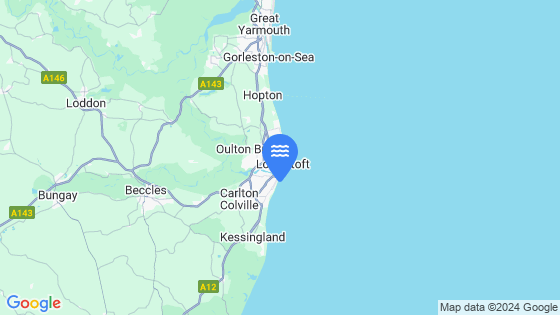 Map showing the location of LOWESTOFT