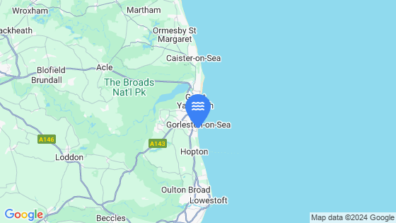Map showing the location of GREAT YARMOUTH (GORLESTON-ON-SEA)
