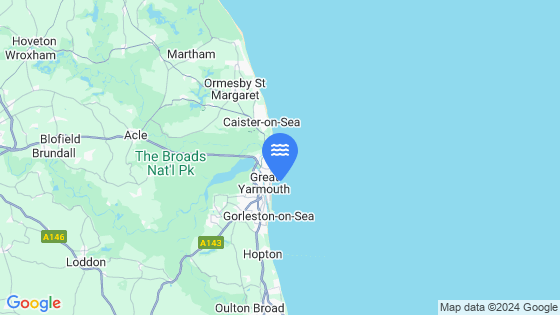 Map showing the location of Great Yarmouth (Britannia Pier)