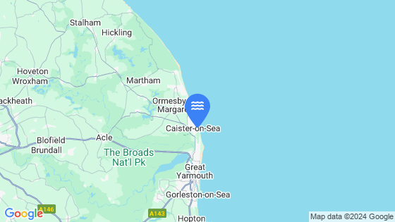 Map showing the location of Caister-On-Sea