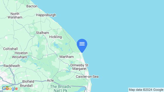 Map showing the location of Winterton-On-Sea