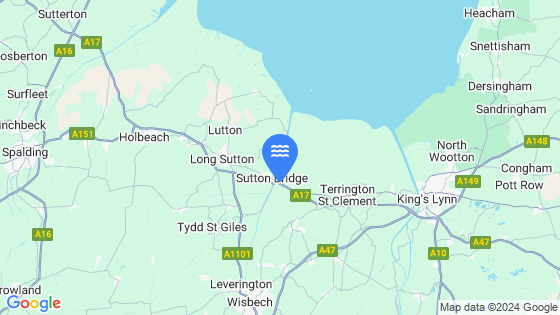 Map showing the location of Port Sutton Bridge