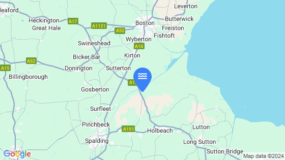 Map showing the location of Fosdyke Bridge