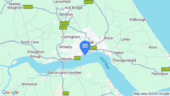 Map showing the location of HULL (ALBERT DOCK)