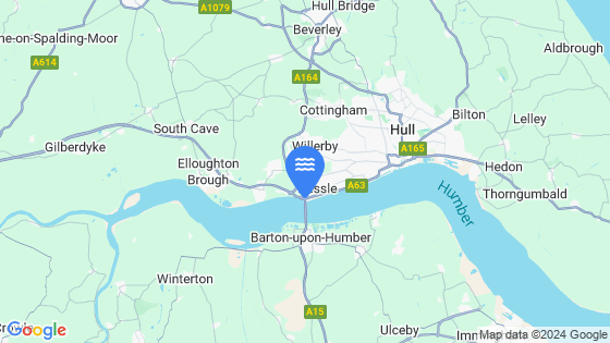 Map showing the location of Humber Bridge