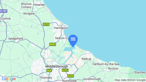 Map showing the location of RIVER TEES ENTRANCE