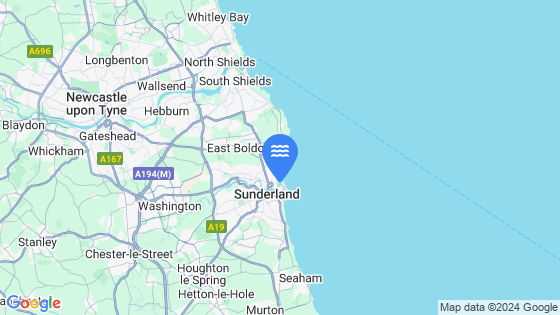 Map showing the location of SUNDERLAND