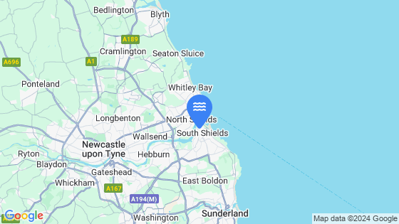 Map showing the location of RIVER TYNE (NORTH SHIELDS)