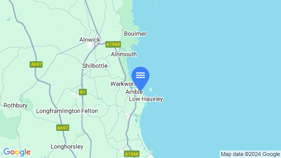 Map showing the location of Amble