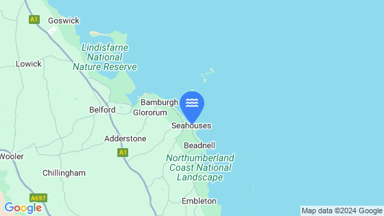 Map showing the location of North Sunderland (Northumberland)