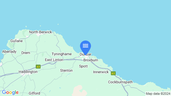 Map showing the location of Dunbar