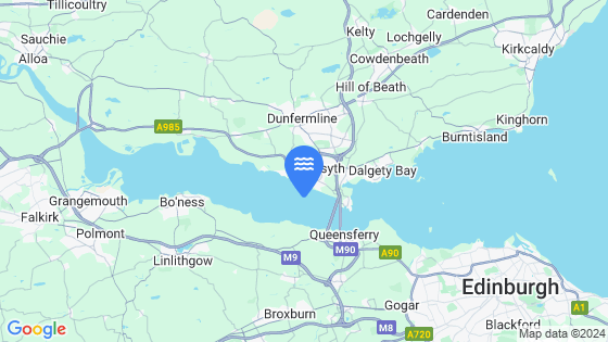 Map showing the location of ROSYTH