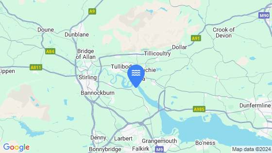 Map showing the location of Alloa