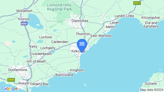 Map showing the location of Kirkcaldy