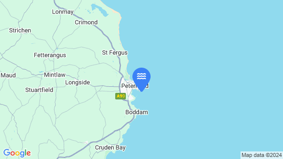 Map showing the location of PETERHEAD
