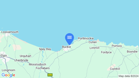 Map showing the location of Buckie
