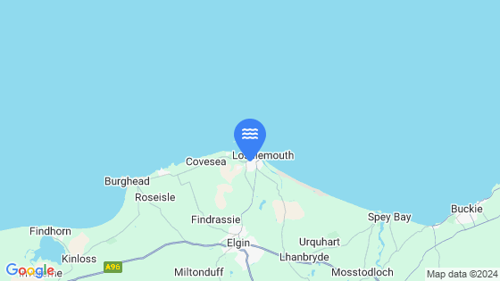 Map showing the location of Lossiemouth
