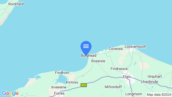 Map showing the location of Burghead