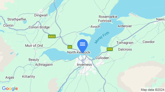 Map showing the location of Inverness