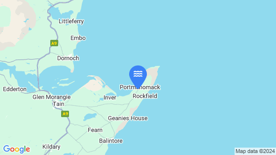 Map showing the location of Portmahomack