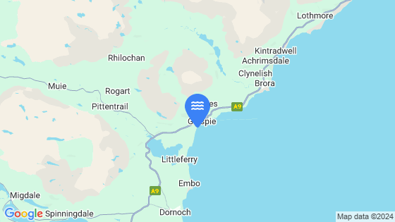 Map showing the location of Golspie