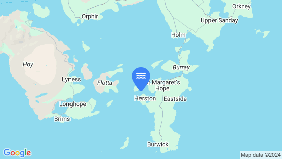 Map showing the location of Widewall Bay