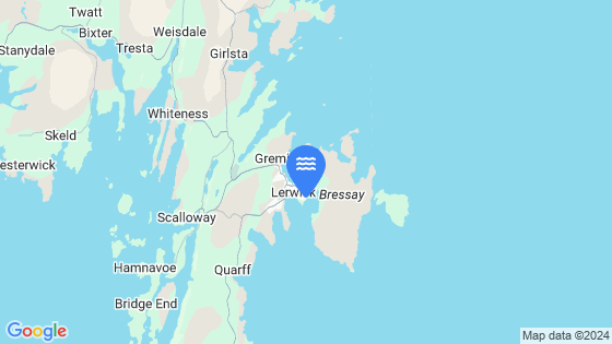 Map showing the location of LERWICK