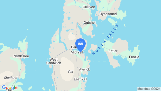 Map showing the location of Mid Yell