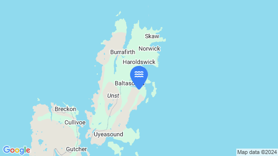 Map showing the location of Baltasound Pier