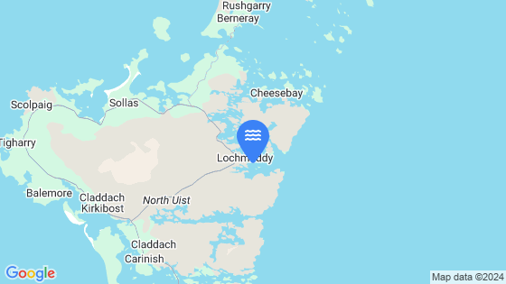 Map showing the location of Lochmaddy