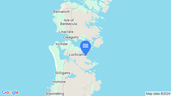 Map showing the location of Loch Carnan