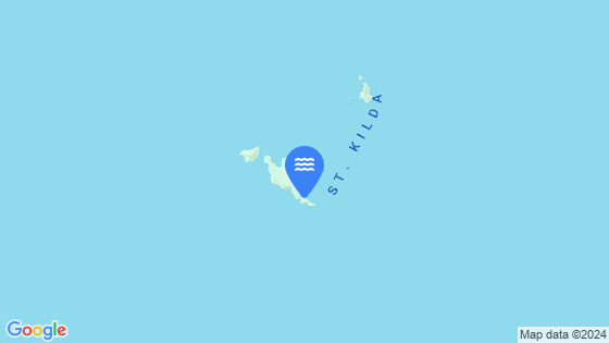 Map showing the location of Hirta (Bagh A' Bhaile)