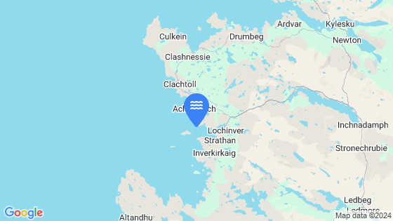 Map showing the location of Loch Inver