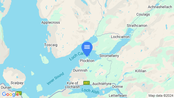 Map showing the location of Plockton