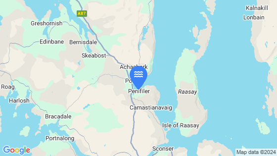 Map showing the location of Portree