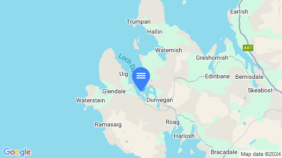Map showing the location of Loch Dunvegan