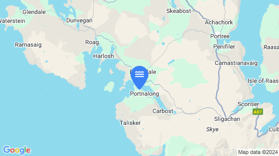 Map showing the location of Loch Harport