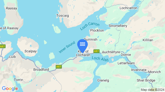 Map showing the location of Kyle Of Lochalsh