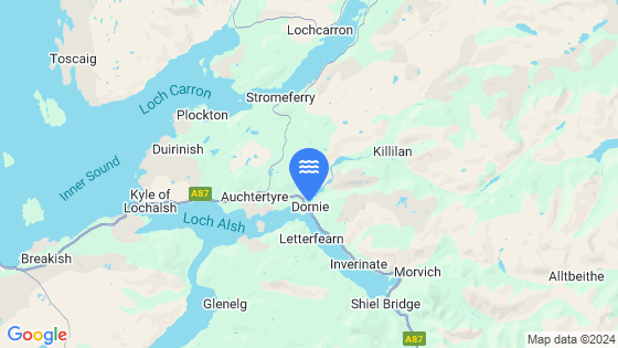 Map showing the location of Dornie Bridge