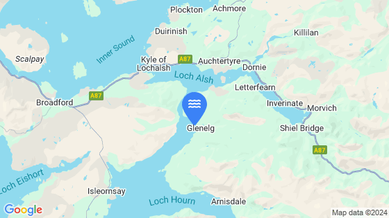 Map showing the location of Glenelg Bay