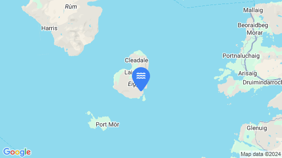 Map showing the location of Galmisdale Pier