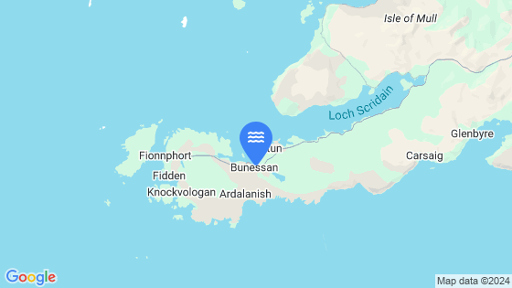 Map showing the location of Bunessan