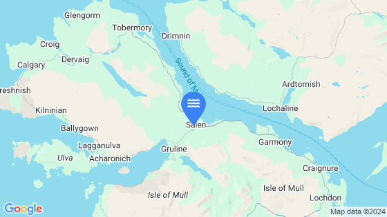 Map showing the location of Salen (Sound Of Mull)